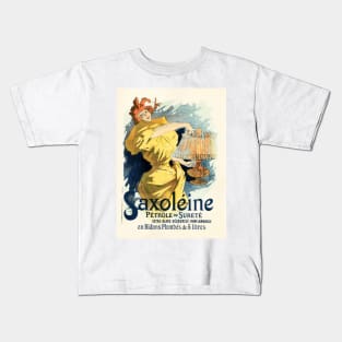 SAXOLEINE Oil Lamp Advertisement by Jules Cheret Vintage French Kids T-Shirt